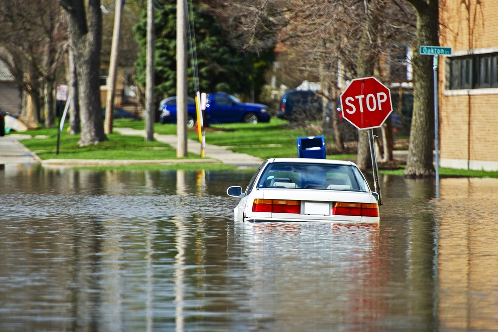 car in flood